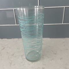 Blue Stripes And Dots Tom Collin’s Glass Vintage