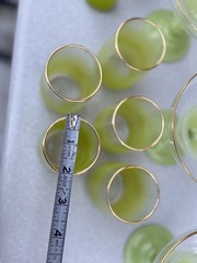 Large Blendo Lime Green Barware Set With Gold Rim 15 pieces Tumblers Cruets etc