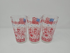 Vtg Continental Can Co Baltimore 1970 Star Spangled Banner Glass Tumbler Lot