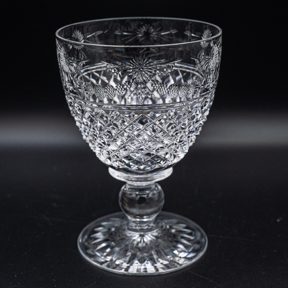 BASE CHIP Stuart Crystal Beaconsfield (Ball in Stem) Water Goblet Glass 4 7/8″