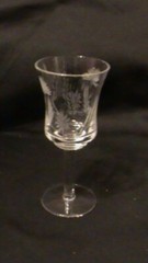 Leonard Silver Summerfield Wine Glass 4 Oz 5.5 » Tall Etched Floral, A08