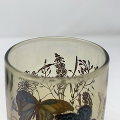 Set of 7 Vintage Anchor Hocking Butterfly Smoke Amber Tumbler Glasses 12oz