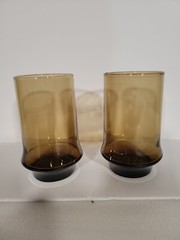 VTG Set of 2 Libbey Tawny Impromptu Tumbler Highball Glasses  12 FL OZ Drinkware