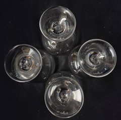Vintage Rosenthal Crystal CHampagne Coupe «Clairon» Pattern Circa 1960 Set of 4