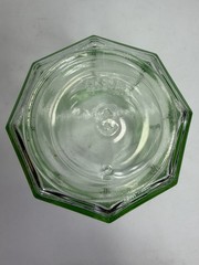 Green Depression Pre Anchor Hocking Glass Octagonal Tumbler Working Glass