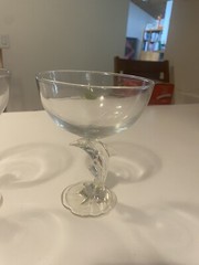 2 DOLPHIN STEM Cristal D’arques 3D Sherbet/Champagne/Margarita Glasses Gorgeous