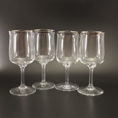 Lenox Desire Stemware WINE GLASS 6.25″ Hand Blown Crystal Set of 4 Retired Vtg