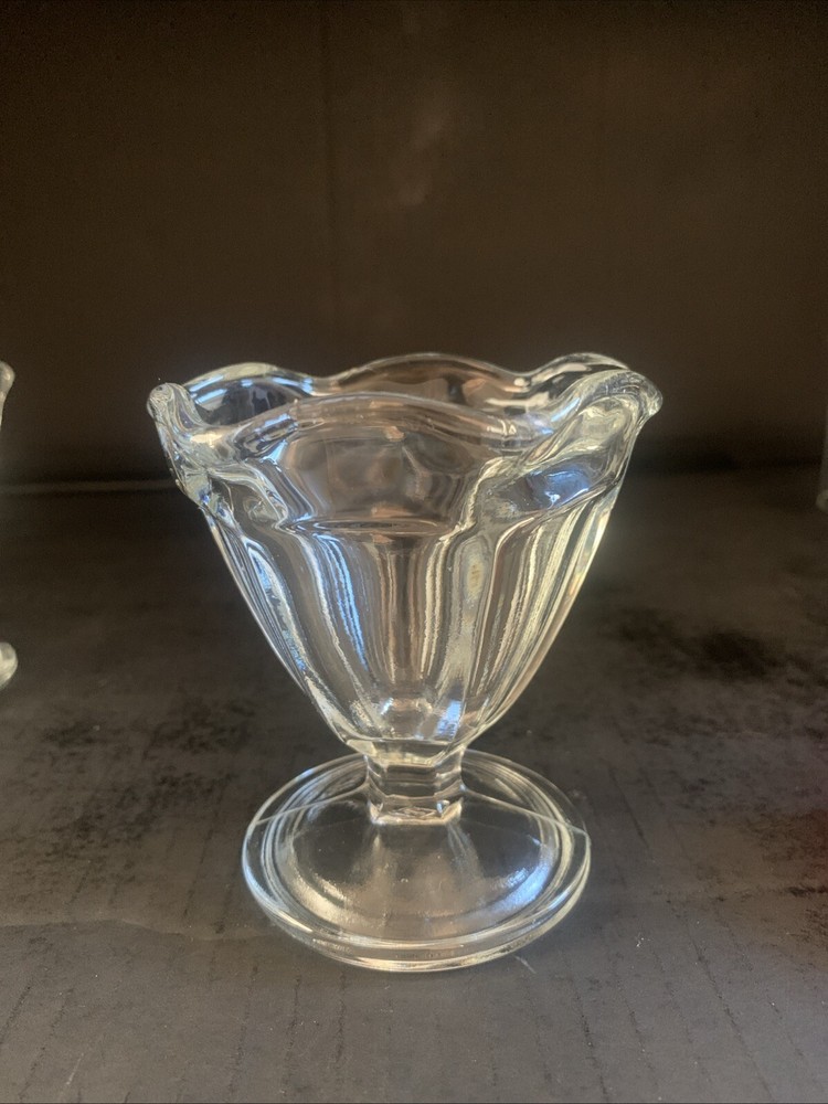 Anchor Hocking Tulip Ice Cream Sundae Dessert Parfait Glass Cups Set Of 6