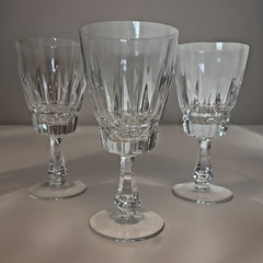 Vintage Villeroy & Boch Tiara Water Glasses Hand Blown Crystal 6.5″ Set of 3