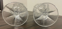 Set of 2 Godinger Crystal South Palm Tree Ice Tea/Water Goblets «Shannon»/Pair