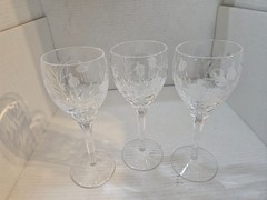 Stuart Cascade Crystal Water Goblets (3) EXCELLENT!!!!