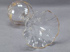Antique Josephinenhutte White Enamel Raised Gold & Platinum Hock Wine Roemer