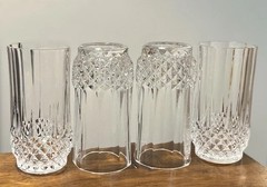 4 Vintage Cristal D’Arques-Durand Long Champ Highballs Discontinued 5” Tall