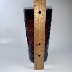 Cristal D’Arques Durand Luminarc Ruby Red Glass Tumbler France 6.25” X 3” EUC