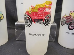 VTG Libby Highball Tom Collins Frosted Auto/Car Glasses Set of 5.