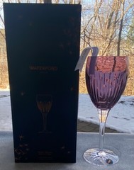 Waterford Crystal Winter Wonders Midnight Frost Lilac Wine Goblet New in Box
