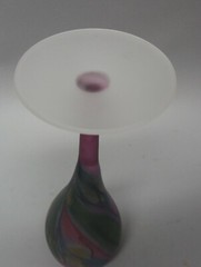 Six Vintage REUVEN ART NOUVEAU Wine or Water Art Glass Stemware, Mixed Sizes