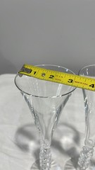 Millennium Glasses Champagne Flutes Crystal Year 2000 Set Of 2 Y2K