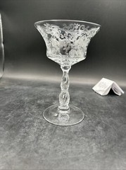 Cambridge Chantilly Etch 6.25″ Cocktail /Sherry Stemware Glass, Martha Stem