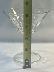 4 Sorrento Champagne Fidenza Vetraria Italy Vintage Italian set of 4 Clear