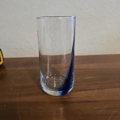 Libbey Glass Crisa Cobalt Blue Ribbon Swirl Tall Tumbler Rocks