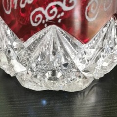Engraved Ruby Red Flash Cut-to-clear Glass Souvenir Tumbler