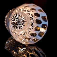 Creative Hand Cut Whiskey Glass Pearl White Water Ripple Edo Kiriko Crystal Gift