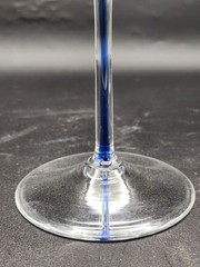 Set Of 2 Mikasa JULLIARD Tall Wine Glasses Cobalt Blue Teardrop NWOT 10″