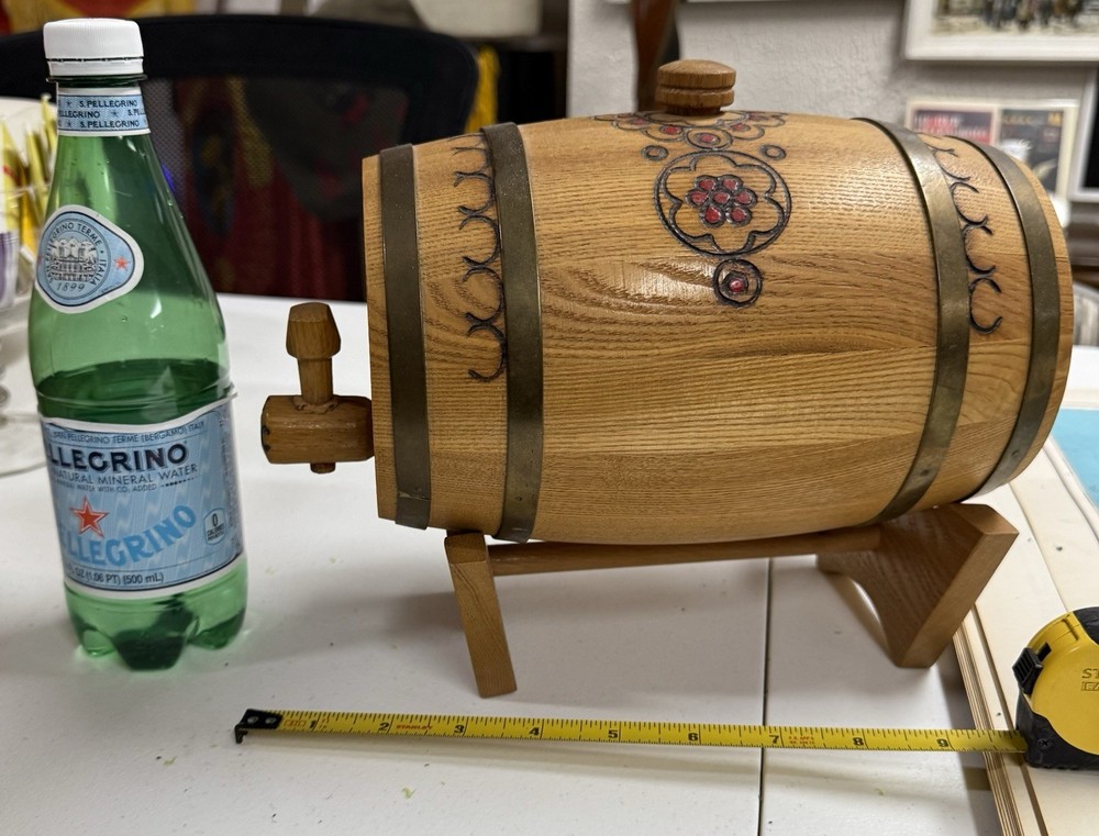 Vintage Soviet Russian Ukrainian Crimea Yalta Massandra Wine Cask Wooden Barrel