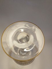 ST LOUIS CRYSTAL STL22 Early Gold Rim Wine Claret Cocktail Glass Scroll