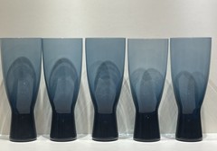MCM Imperial Glass – Ohio Reflection Blue Set Of 5 Iced Tea Glasses 8″