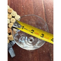 VTG Clear Glass Paneled Water Goblet Faceted Knob Stem 6.5 Inch Iced Tea Glass