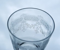 SAINT LOUIS PAPIN FLAT TUMBLER CRYSTAL GLASS GLASS CUP CRYSTAL ENGRAVED A