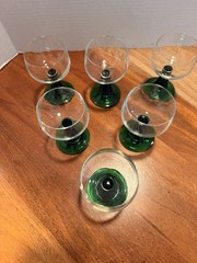 6 Schott Zwiesel Roemer Emerald Green Beehive Stem 5 1/4″ Wine Glasses