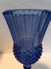 Vintage Cobalt Blue Avon Fostoria Presidential Glass Goblet George Washington