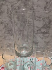 (6) Libbey Glass Tumblers 16 oz. INTUITION Clear Thumb Dimple