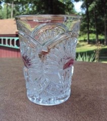 EAPG C. 1908 RISING SUN aka Sunshine Tumbler, Ruby Flash – U.S. Glass #3