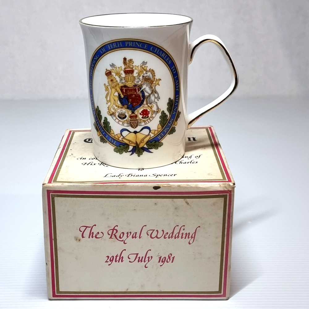 1981 Royal Wedding Mug Prince Charles And Lady Diana Spencer With Original Box