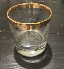 Pasabahce CELLINI CRYSTAL 24K Gold Plated Old Fashion Whiskey Art Of Glass
