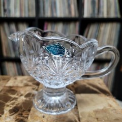 Shannon 24% Lead Crystal Handcrafted Designs of Ireland Gravy Sauce Boat New