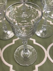 Libbey Rock Sharpe Arctic Rose Goblets 6-3/4”H (6-Total)
