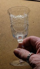 Buckingham Rock Crystal Barware Glasses 5″ Etched/Gold Trim (11) Brandy, Sherry,