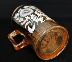 Vintage Jeanette Glass Marigold Carnival Glass Cosmos Pitcher