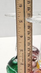4 Nachtmann? Crystal Multi Color Cordial Liqueur Glasses w/ Zipper Cut Stems