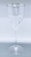 Lenox Firelight Gold Rim Wine Glass 7.34” ~ Beautiful Glass ~ Last One Free Ship
