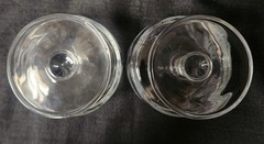 Vintage Etched Wheat Pattern Dessert or Cocktail Coupe Glass – Set of Two