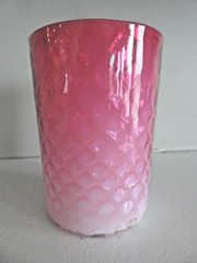 HTF Phoenix Mt. Washington Glass GLOSSY CUT VELVET AIR TRAP CASED TUMBLER RUBY