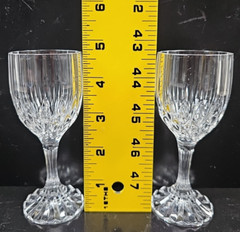 (8) Cristal D’Arques Bretagne Cordial Glasses Set Vintage Small Cut Stemware Lot