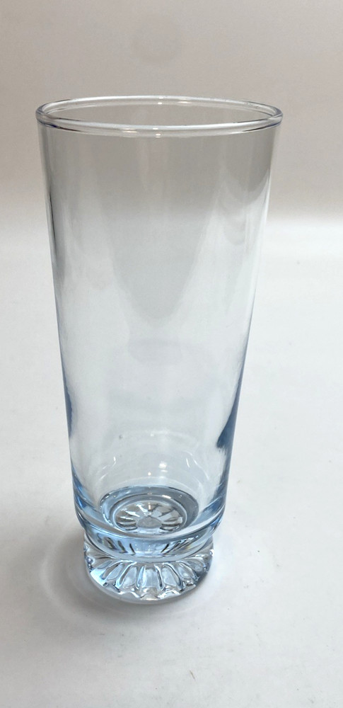 Vintage 1950s Duz Crystal Star Sapphire Highball Glass Blue Tint 6.75″ x 2.8″