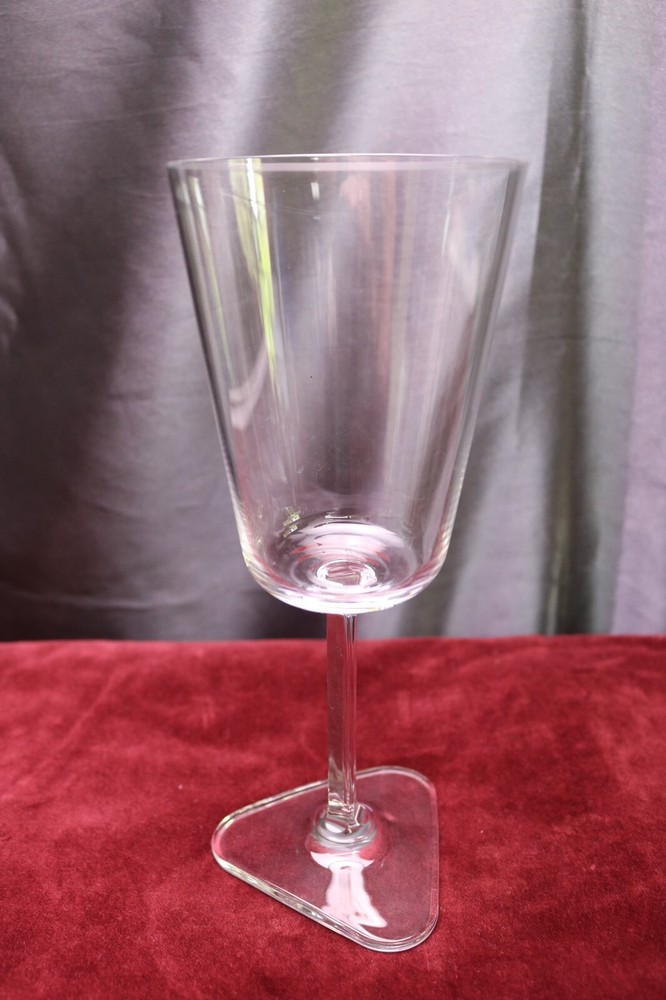 Contemporary Crystal Water Goblet (s) Triangle Stem Triangular Foot 8 » 10 oz